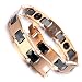 Kstyle Jewelry Mens Tungsten Bracelet, Black & Rose Gold, 7.9" kb1535