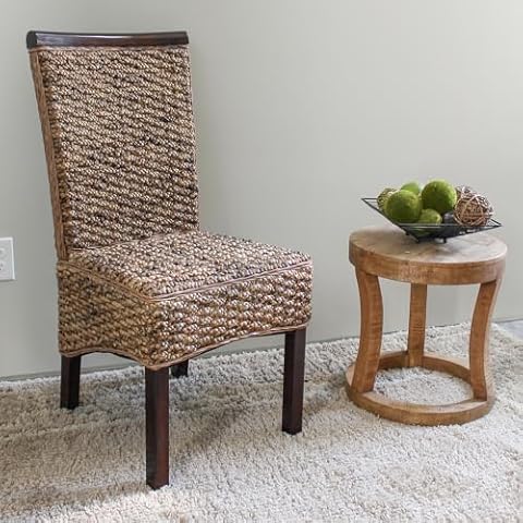 International Caravan Furniture Piece Bunga Hyacinth Dining Chair Cover