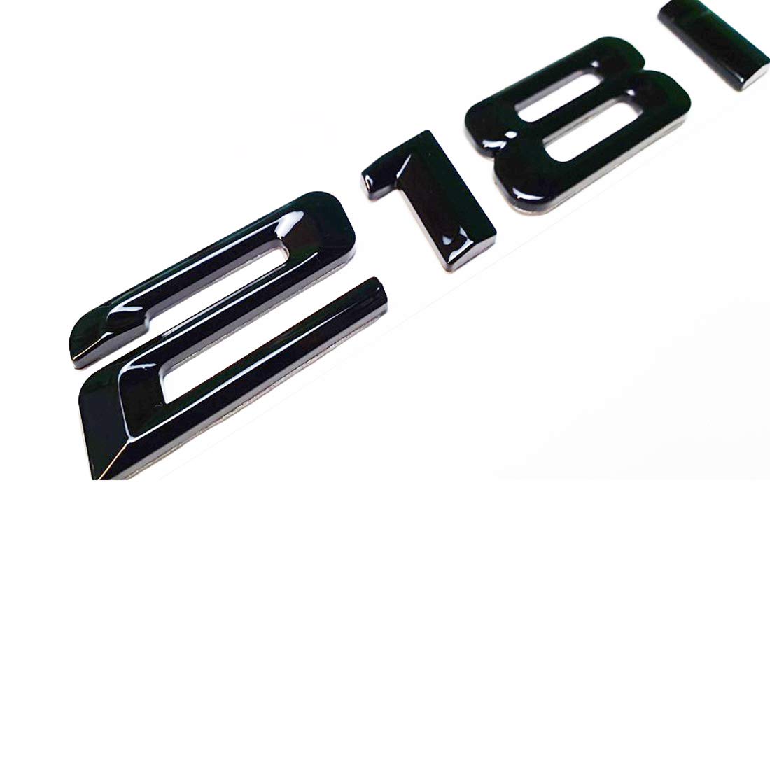 Logo Coffre Arrière BMW 218i Noir Brillant - Autocollant Haute Adhérence, Compatible F22 F45 F46