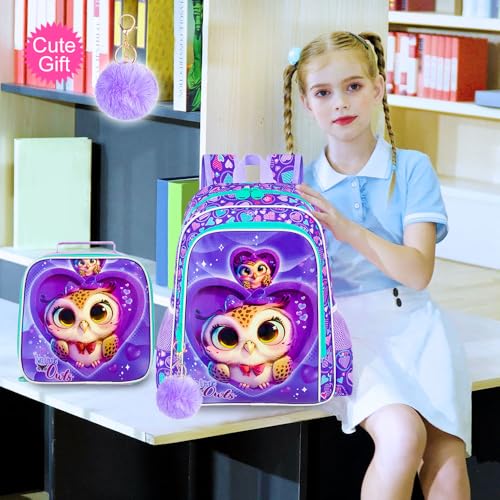 Image of 16 inch Backpack for Girls Boys 4-8, 3Pcs Kids Bookbag Set with Lunch Box, School Bag for Preschool Kindergarten