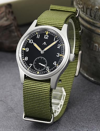 Image of TACTICAL FROG Militado D12 Military Mens Watch VD78 Quartz Sapphire Crystal C3 Super Luminous 36mm Dial Military-Style Dress Watches, 100M Waterproof