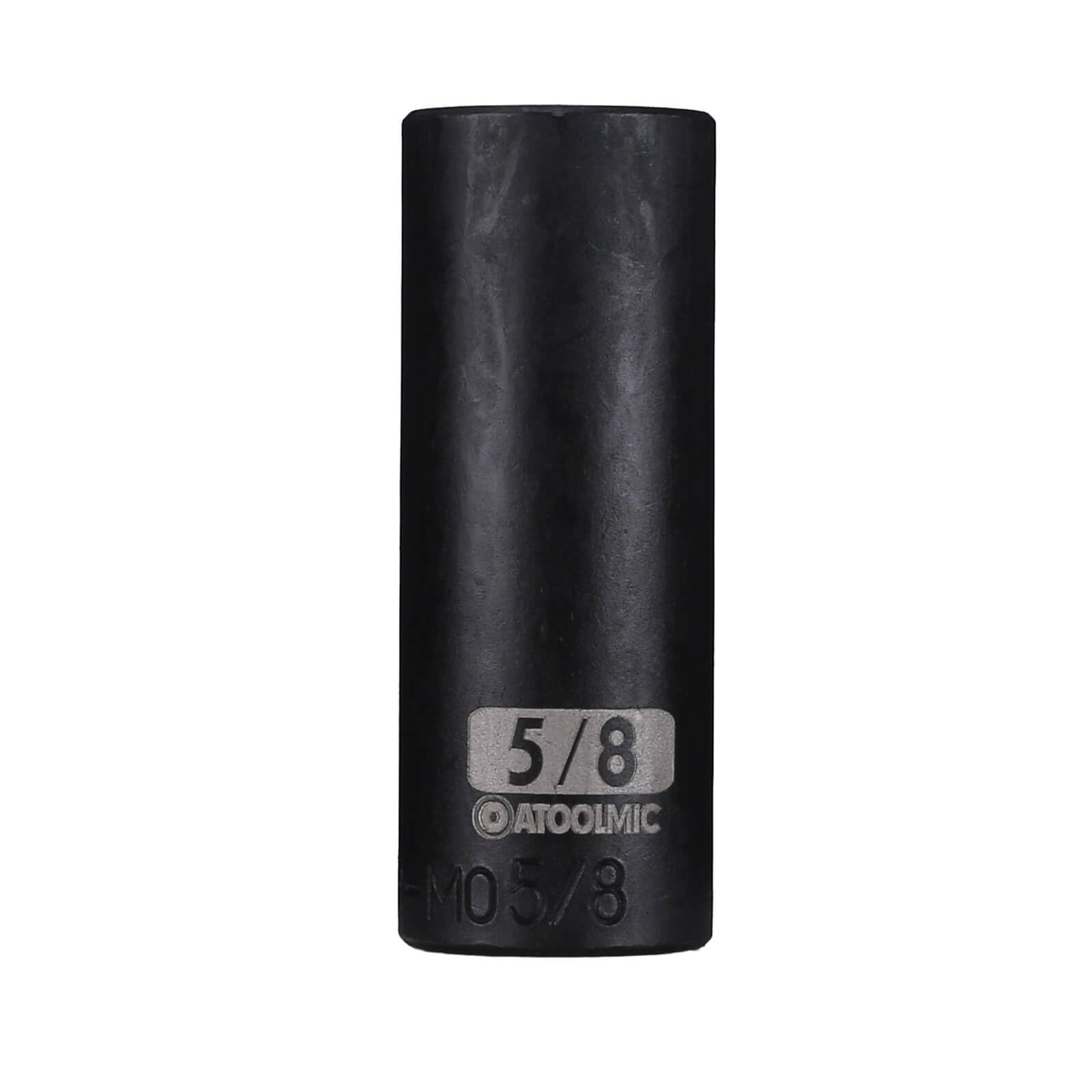 3/8"Square Drive x 5/8" Deep Impact Socket,SAE Socket,6 Point CR-MO for Easy Removal of Axle Nut (5/8 Inch)