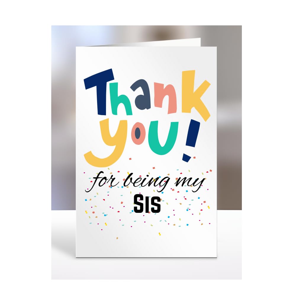 Thank you for being my Sis card, Happy Birthday, gifts for men, women, male, female, him, her, presents for Christmas, to say, A5-148_167