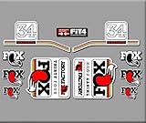 Farbe: Rot Ecoshirt 3Y-34BS-AQ49 Aufkleber Gabel Fox 34 R286 Stickers Aufkleber Decals Autocollants Adesivi, rot