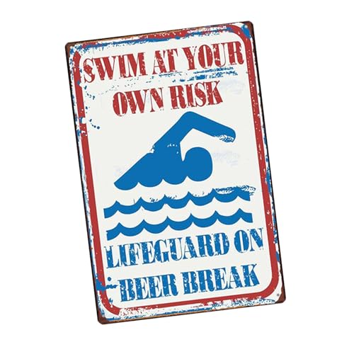 Kuntesetty Vintage Pool Warnschild Modell F