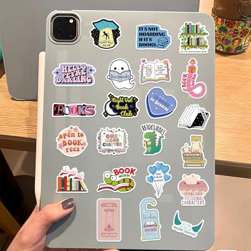 100pcs Book Stickers for Kindle, Bookish Reading Stickers for Laptop, Booktok Book Lover Clear Vinyl Case Gifts Accessories for Teens Adults - image 7