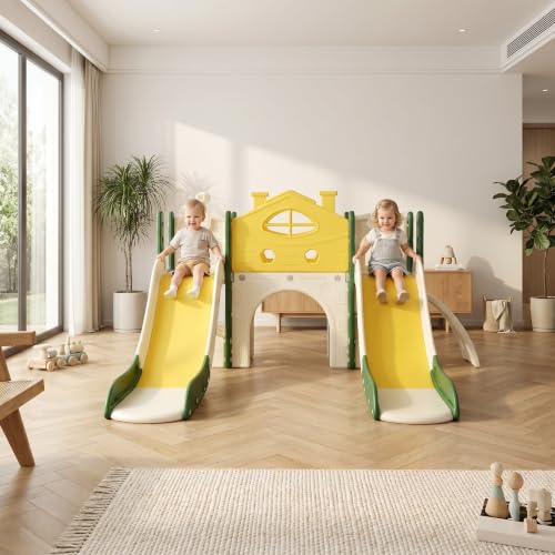 Tobogán infantil 7 en 1 con escalera,Parque infantil interior al aire libre