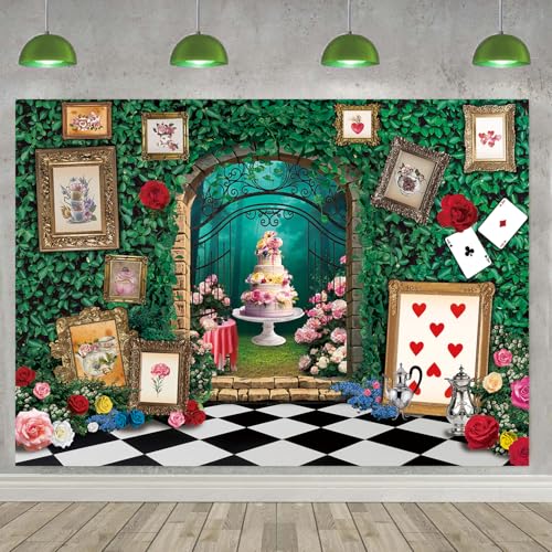 Fond photo Wonderland de qualité supérieure : superbe toile feuilles vertes 2,1 x 1,5 m