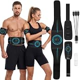 ABS Stimulator Muscle Toner，EMS Muscle Stimulator Belt,Ab Toning Belt for Abdomen, Arms & Legs,Ab Shocker for Men & Women, Portable Ab Belt Muscle Stimulator for Home Fitness(3 Pack)