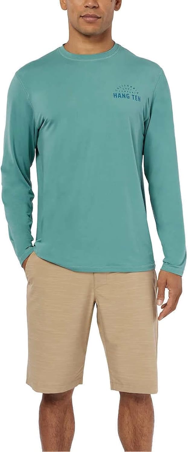 Hang Ten Men's Rashguards Switchfoot in Green, Large