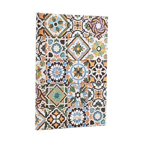 2026 Porto (Portuguese Tiles) Maxi 12-month Horizontal Hardcover Flexi Day Planner 2026 (Elastic Band Closure)