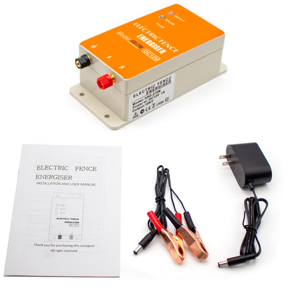 DC 12V Cargador de Valla Eléctrica Solar, Controlador de Energía para Rancho, Animal, Mapache, Perro, Oveja, Caballo, Ganado, Granja Avícola, Valla Eléctrica