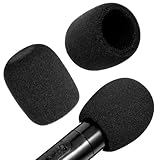Microphone Cover, 2PCS Foam Mic Covers Black Microphone Windscreen Pop Filter Covers Microphones Accessories for Most Standard Handheld Microphones
