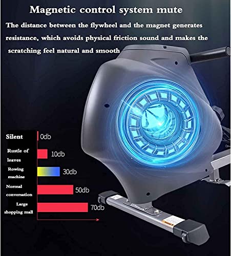 Image of Magnetic Rowing Adjustable Resistance Cardio Strength Training Comfortable Seat Cushion /286 LB Weight Capacity