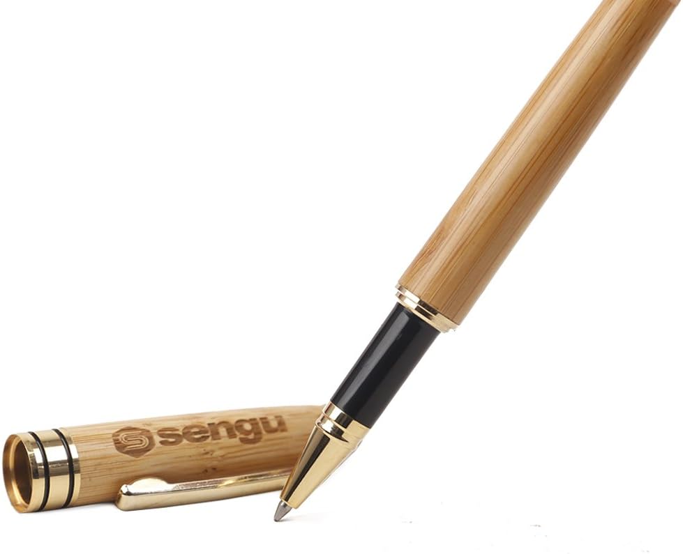 Handcrafted Premium Natural Environmental Bamboo Liquid Ink Rollerball Pen, Bamboo Sign Pen，Executive Business Gift Pen