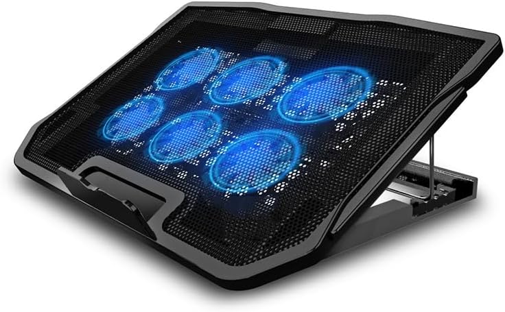 Metal Mesh 6-Fan Silent Laptop Computer Cooler
