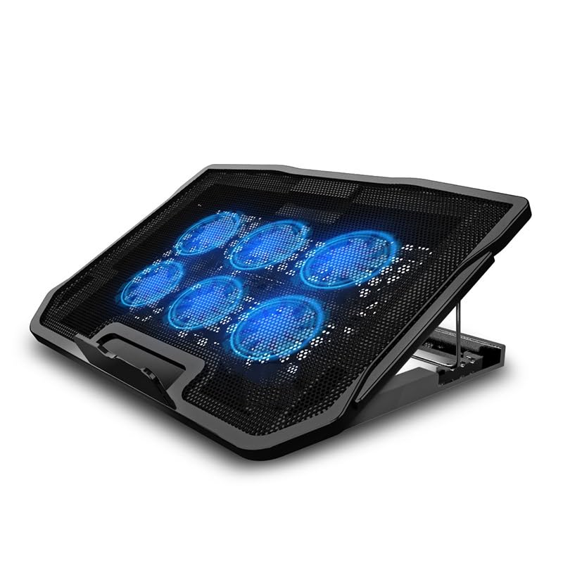 Metal Mesh 6-Fan Silent Laptop Computer Cooler