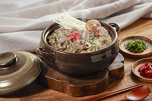 Ciotola Coreana Dolsot In Terracotta - Per Bibimbap, 16 Cm, Con Sottociotola In Plastica - Foto 4