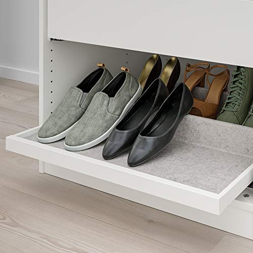 KOMPLEMENT plateau coulissant avec insert protège chaussures des rayures 75cm