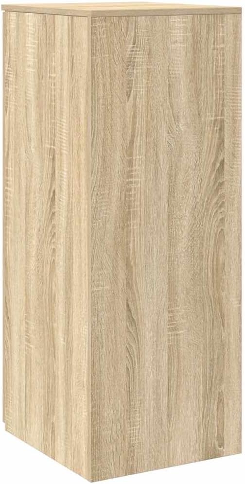 Sonoma Oak Finish Engineered Wood Compact Storage Cabinet with Shelf and Bottom Section for Modern Living Spaces