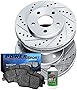 Power Sport Front Brakes and Rotors Kit |Front Brake Pads| Brake Rotors and Pads|Ceramic Brake Pads and Rotors BLC1.80022.02