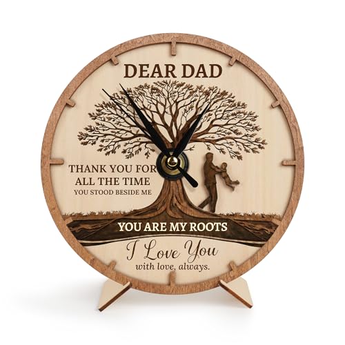 HYPERI Fathers Day Dad Gifts from Daughter Son Unique Christmas Dad Clock Gifts Stocking Stuffers for Dad Who Wants Nothing Happy Birthday Presents for Elderly Papa Grandpa Sentimental Gift Idea