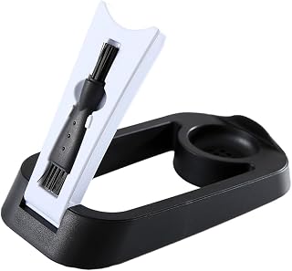 Electric Shaver Holder Draining Base with Cleaning Brush, Foldable for Men | Space Saving ABS Design, Prolongs Razor Life, Gift for Husband or Boyfriend
