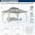 COVERONICS 13FT x 15FT Outdoor Cedar Wooden Gazebo - Patio Wood Frame Gazebo with Galvanized Steel Hardtop, Heavy-Duty Hardtop Gazebo with Netting for Garden, Poolside, Deck, Backyard