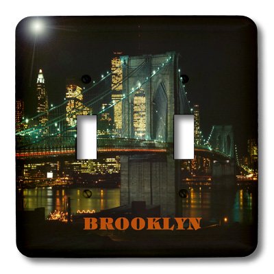Brooklyn Bridge à double interrupteur pour remplacer une plaque murale blanche classique