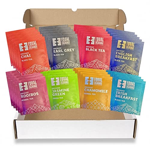 Equal Exchange Organic Tea Assortment Sampler Variety 40 Count 8 Different