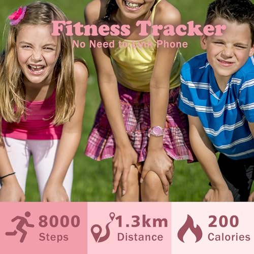 Image of Kids Watches for Girls Boys Digital Sport Watch with Step Counter Pedometer Vibration Alarm Clock, No App Waterproof Fitness Tracker Kids Watch Boys Girls Teens Students Ages 5-16