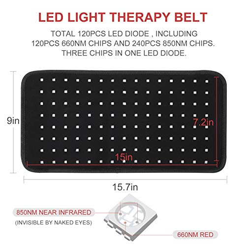 25W 660Nm Led Red Light And 850Nm Near Infrared Light Therapy Devices Large Pads Wearable Wrap For Body Pain Relief #TOP1