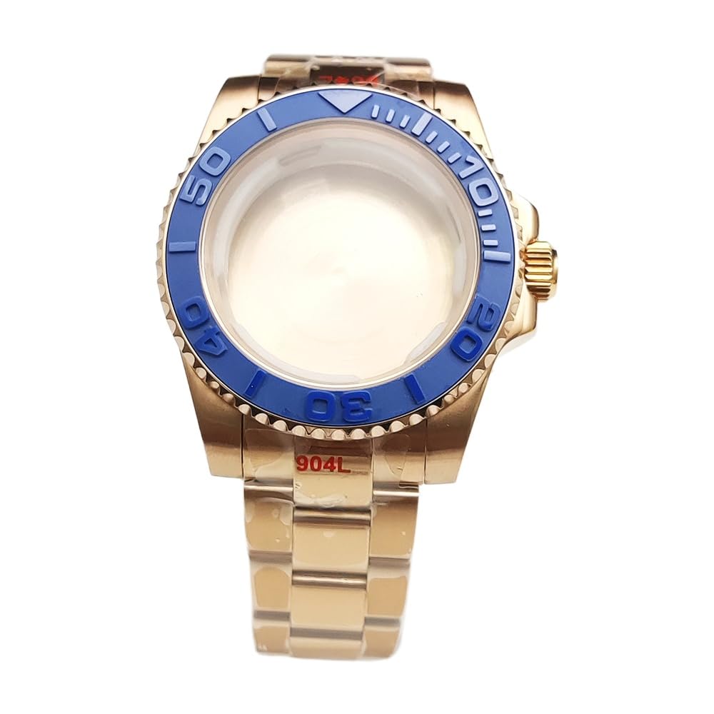 40mm Koperta Zegarka + Bransoleta + Bezel Kit, Zakręcana Korona Zamiennik Koperta Zegarka Modyfikacja Części dla Rolex Yacht-Master