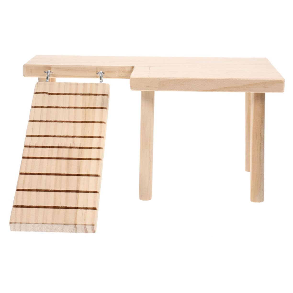 Plataforma para Hámster Grande con Escalera Interior Juguete de Escalada y Descanso para Jaulas de Cobayas y Pequeños Roedores