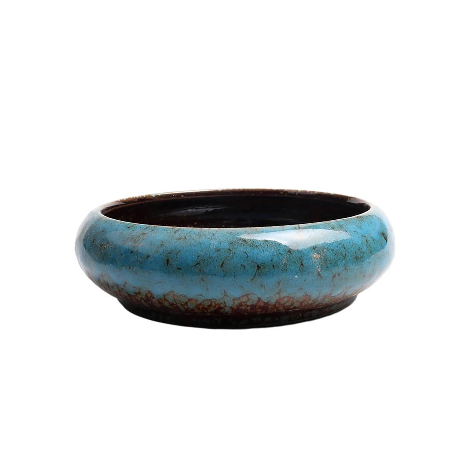 LUYSGBXR Lotus Bowl Plant Pot Firm Succulent Planter Pot For Long-lasting Ceramic Flower Plant(Blue)