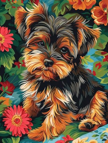 Kit complet broderie diamant chien 5D anti-stress pour loisir créatif adulte