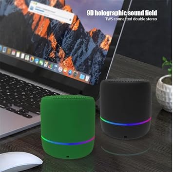 Bluetooth Speaker, Mini Portable Speakers, Enhanced Bass, Built-in Mic, 5 Hour Playtime, Wireless Speaker for iPhone, iPad, Samsung, Laptops, Tablets, Car, Home (Black)