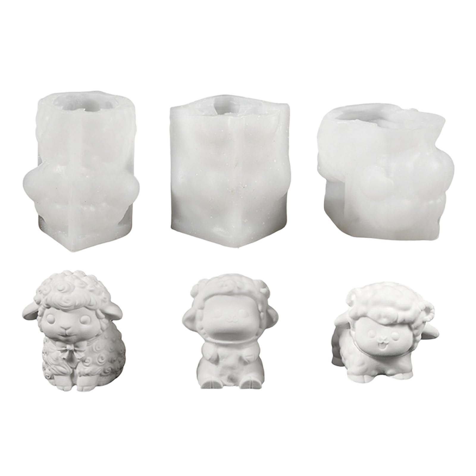 Elnwnnkc Strong Silicone Sheep Mold for Easy Release Productions and Artistic Projects Silicone Mold