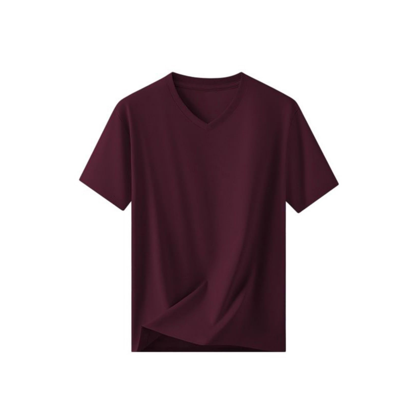 Maglietta a maniche corte da uomo con scollo a V in misto cotone modal per allenamento, corsa, abbigliamento all'aperto