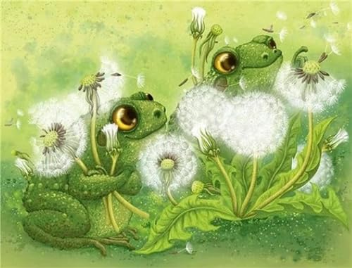 Broderie diamant grenouille verte pour décoration maison grand format 5D kit mosaïque adulte enfant