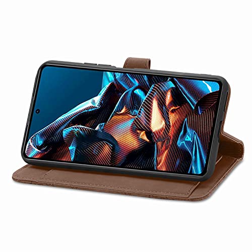 AAOCLO Capa de couro com zíper de luxo compatível com Xiaomi Poco X 5 X5 pro X5pro 22111317PG 221013