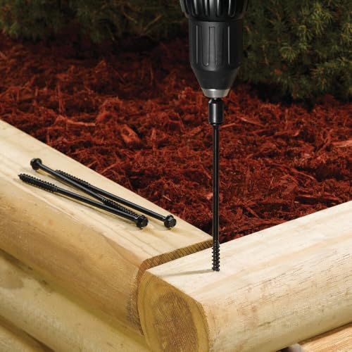 FastenMaster FMTLOK10-12 TimberLOK Tornillo para madera resistente, 10 pulgadas, 12 unidades, negro miniatura 2