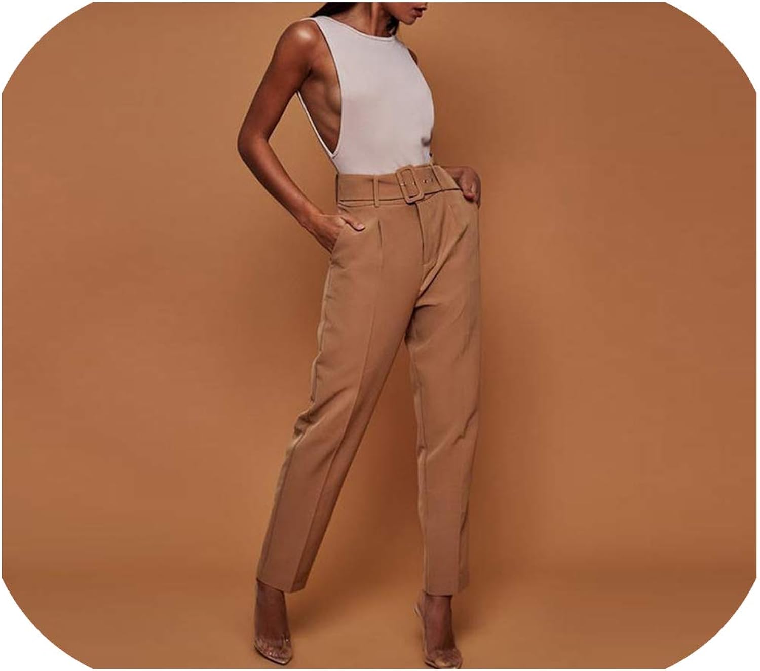 high waisted suit pants