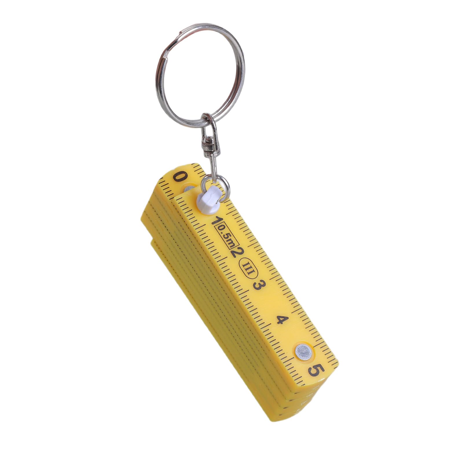 QINZITAO Small Folding Ruler Keychain 50cm 10 Fold Ruler Keyring Hand Travel Ruler Upgrades for active Measurements