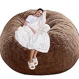 Bean Bag Chairs for Adults, Giant Bean Bag Chair Cover Comfy Fluffy Big Bean Bag Beds (No Filler, Co