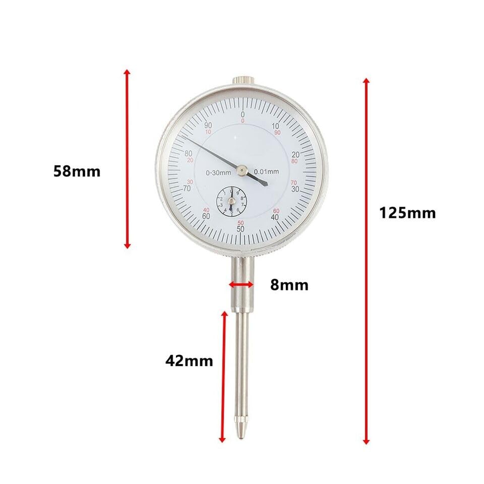 DREAWOO Instrument Pointer Dial Indicator Metal Precision Tool Accuracy Measurement