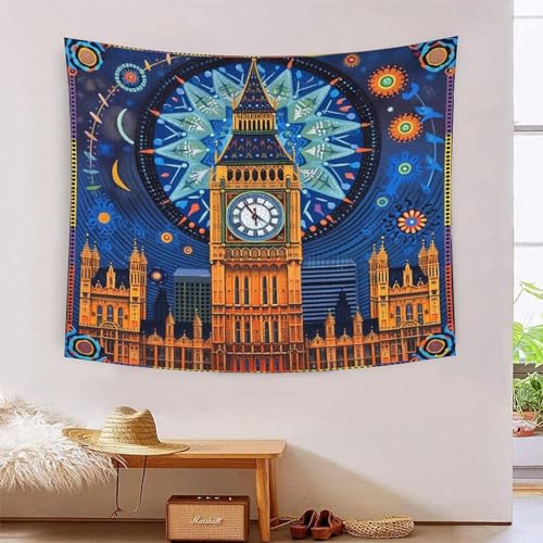 Tapisserie murale Big Ben KAYZTGSDA : cachez les défauts de vos murs 150x200