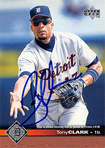 Tony Clark autographed Baseball Card (Detroit Tigers, 67) 1997