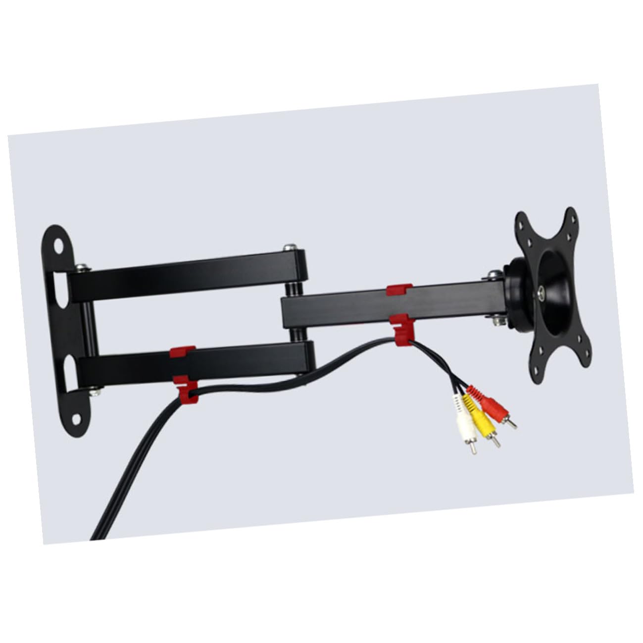 Holibanna Soporte de Pared para Monitor LCD LED Fijo con Inclinación para Panel Plano Negro Compatible para TV y Monitor