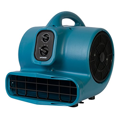 Image of XPOWER X-430TF Pro 1 /3 HP 2000 CFM Centrifugal Air Mover, Carpet Dryer, Floor Fan, Blower, Timer, Filter, for Water Damage Restoration, Janitorial, Plumbing, Home Use,Blue